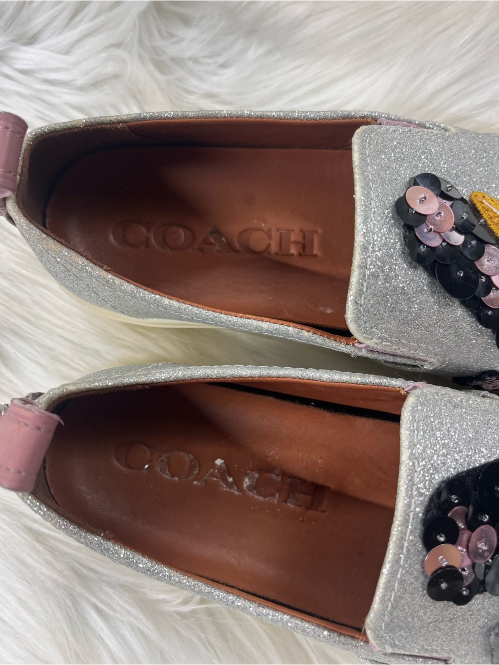 Coach C115 Metallic Cherry Patches Sneakers size 8.5 women’s slip on shoes - Picture 4 of 10